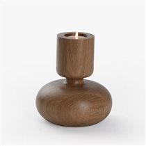 Wooden Candle Holder Globe Wide