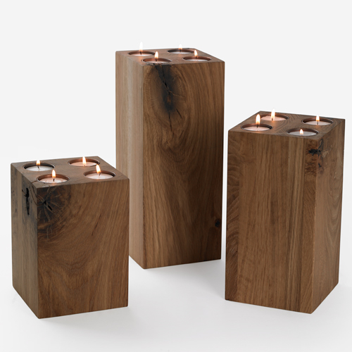 Wooden Candle Holders