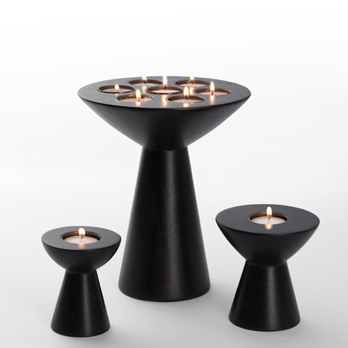wooden candle holders - Taper