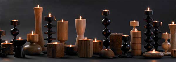 Candle Holder Collection, Wooden Candle Sticks Uk